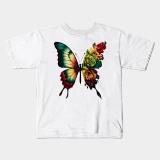 Butterfly Juneteenth Rasta Reggae Jamaica Women Girls Cute Kids T-Shirt